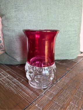 Tiffin- Franciscan Kings Crown Ruby Flashed glass.